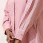 trueBrowns Pink Cotton Linen Dress | Swadesiicart