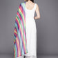 Ahalyaa Floral Printed High Slit Gotta Patti Pure Cotton Kurta With Palazzos & Dupatta | Swadesiicart