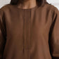 trueBrowns Brown Slub Co-ord Set - Swadesiicart