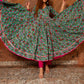 Pomcha Jaipur Surangi Kalidar Cotton Anarkali Set | Swadesiicart