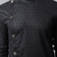 Even Apparels Black Sherwani Kurta With Asymetrical Cut | Swadesiicart