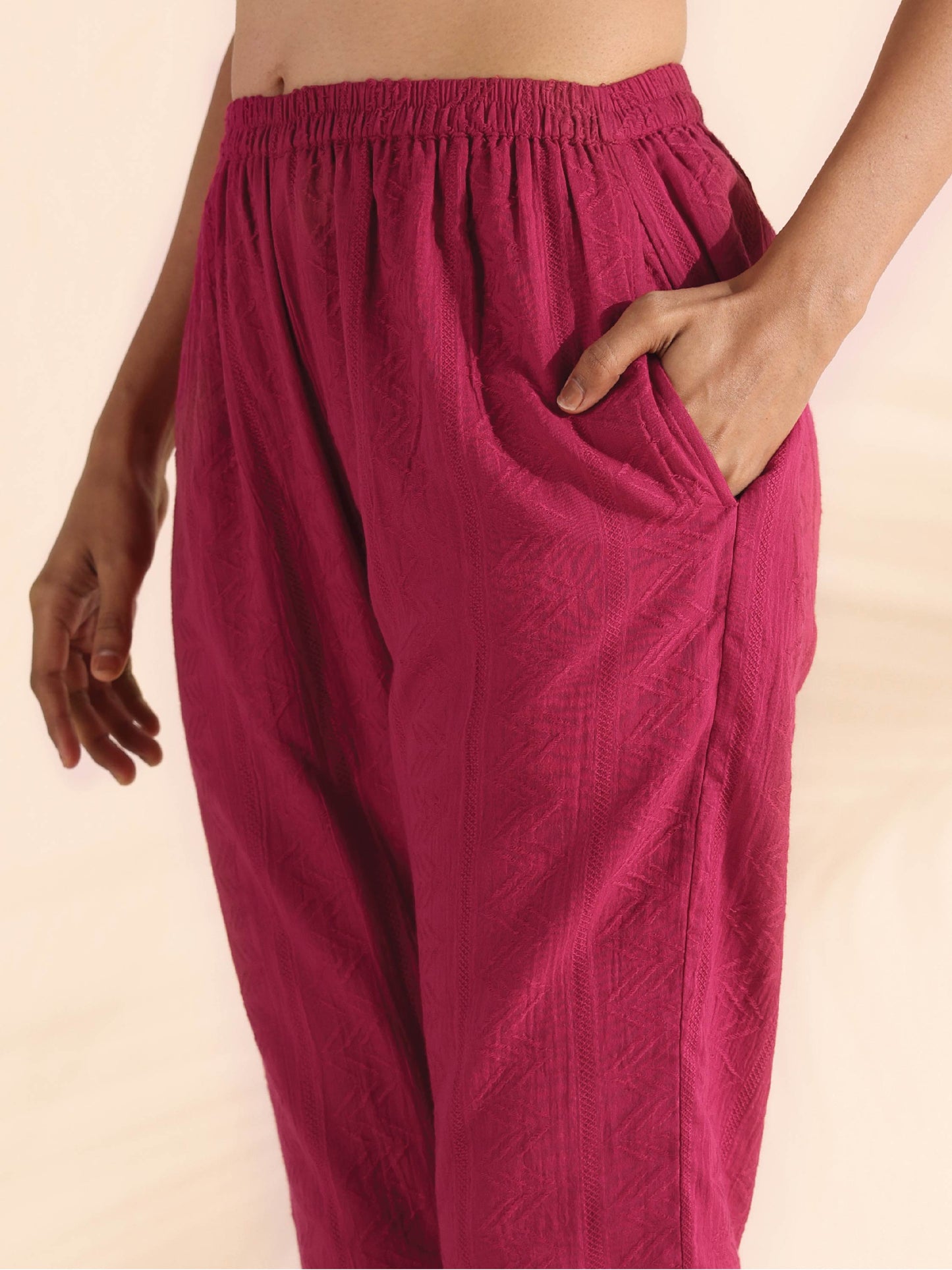 trueBrowns Carrot Cotton Dobby Kurta Pant Set | Swadesiicart