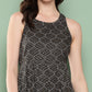 InWeave Women's Black Bandhej Print Raisa Back Detial Long Coords Set - Swadesiicart