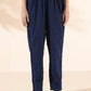 trueBrowns Blue Cotton Dobby Relaxed Co-ord Set - Swadesiicart