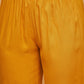 InWeave Women's Mustard Organza Sleeve Kurta Set - Swadesiicart