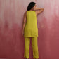trueBrowns Lime Green Short Kurta Co-ord set - Swadesiicart