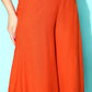 InWeave Women's Orange Red Gota Strappy Set With Orange Leh Dupatta - Swadesiicart