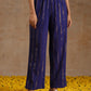 trueBrowns Spectrum Blue Gold Cotton Overlap Co-Ord Set - Swadesiicart
