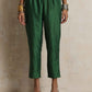 trueBrowns Dark Green Silk Arkali Flared Kurta Set | Swadesiicart
