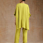 trueBrowns Lime Modal Satin Boxy Fit High-Low Co-Ord Set - Swadesiicart