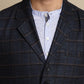Even Apparels Men's Blue Waistcoat with Notched Lapel | Swadesiicart