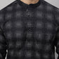Even Apparels Black Pure Cotton Kurta With Band Collar | Swadesiicart