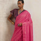 trueBrowns Pink Gold Metallic Ready To Wear Saree | Swadesiicart