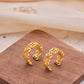 trueBrowns Gold-Polished Hoop Earrings | Swadesiicart