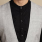 Even Apparels Men's Grey Double Breast Waistcoat | Swadesiicart