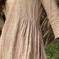 trueBrowns Khaki Cotton Embroidered Co-ord Set - Swadesiicart
