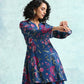 trueBrowns Blue Printed Velvet Co-Ord Set - Swadesiicart