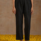 trueBrowns Black Gold Cotton Flared Co-Ord Set - Swadesiicart