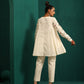 trueBrowns Ivory Multi Color Floral Cotton Flared Co-ord Set - Swadesiicart