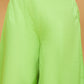 InWeave Women's Lime Green Short Kurta Palazzo Set - Swadesiicart