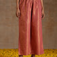 trueBrowns Blush Gold Cotton Anarkali Set | Swadesiicart