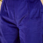 InWeave Women's Royal Blue Mughal Shaan Style Velvet Short Kurta Set - Swadesiicart