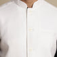 Even Apparels Men's White Mandarin Collar Waistcoat | Swadesiicart