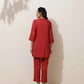 trueBrowns Maroon Viscose Solid Co-ord Set - Swadesiicart