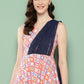 Ahalyaa Abstract Printed Empire Ethnic Dress | Swadesiicart