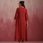 trueBrowns Maroon Cotton Dobby Kurta Set | Swadesiicart