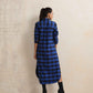 trueBrowns Blue Check Winter Shirt Dress | Swadesiicart