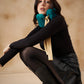 InWeave Women's Cyan Blue Fur Neckpiece - Swadesiicart