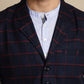 Even Apparels Men's Blue Waistcoat with Notched Lapel | Swadesiicart