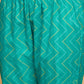 InWeave Women's Aqua S Print Alia Cut Gota Work Kurta Set W Aqua Le Du - Swadesiicart