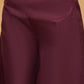 InWeave Women's Wine Solid Flared Kurta Palazzo Set - Swadesiicart