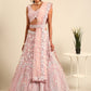 House of Panchhi Pink Net Multi Sequins with heavy Zarkan embroidery Lehenga choli & Dupatta | Swadesiicart