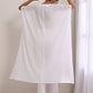 trueBrowns White Dobby Panel Kaftan Kurta Pant Set | Swadesiicart