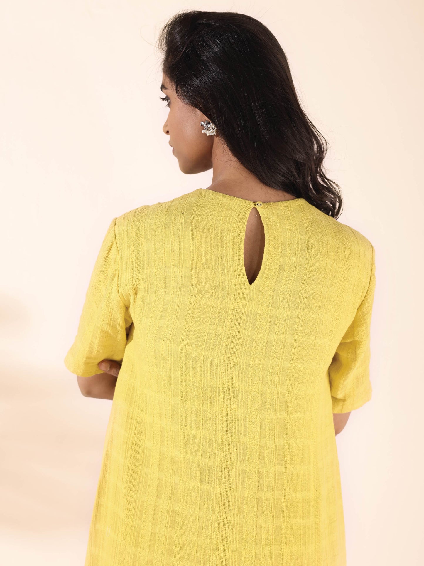 trueBrowns Lime Cotton Dobby Kurta Pant Set | Swadesiicart