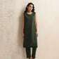 trueBrowns Green Kashmiri Woollen Jacket 3pc Set | Swadesiicart