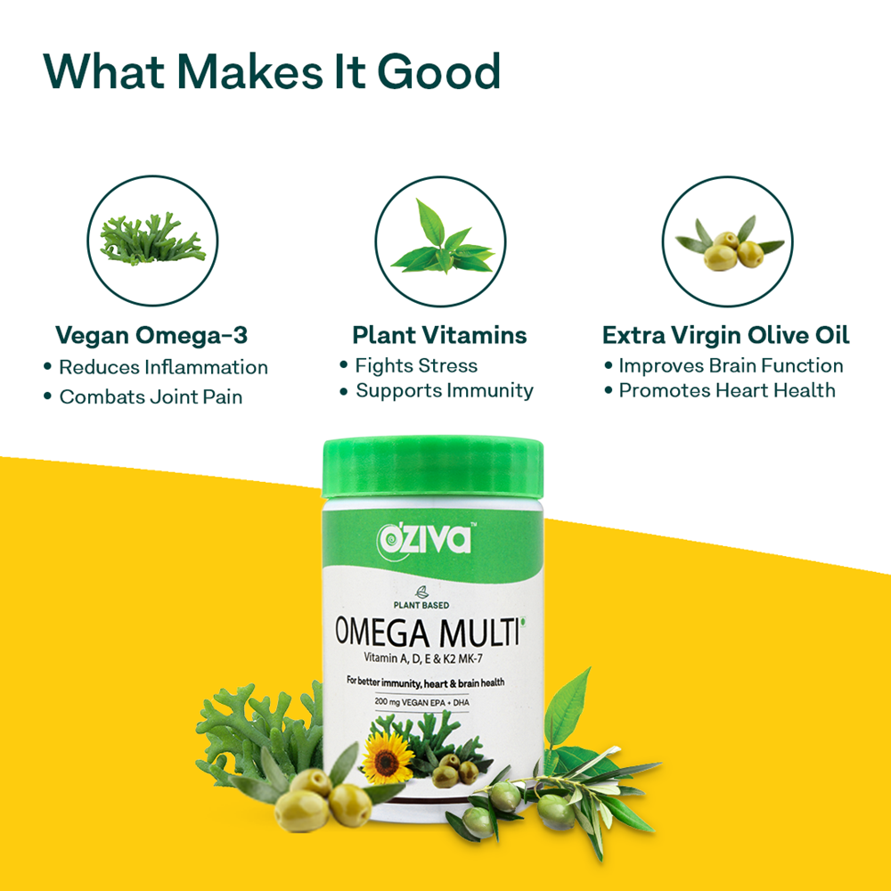 OZiva Plant Based Omega Multi for Men & Women | Swadesiicart
