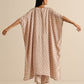 trueBrowns Beige White Floral Silk Print Kaftan Pant Set | Swadesiicart