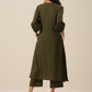 trueBrowns Olive Green Slub Texture Kurta Pant Set | Swadesiicart