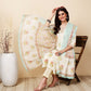 Antaran Cream Pure Cotton Floral Printed Kurta Pant And Dupatta Set - Swadesiicart