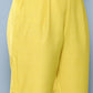 Ahalyaa Women Yellow Floral Printed Kurta with Trousers & Jacket | Swadesiicart