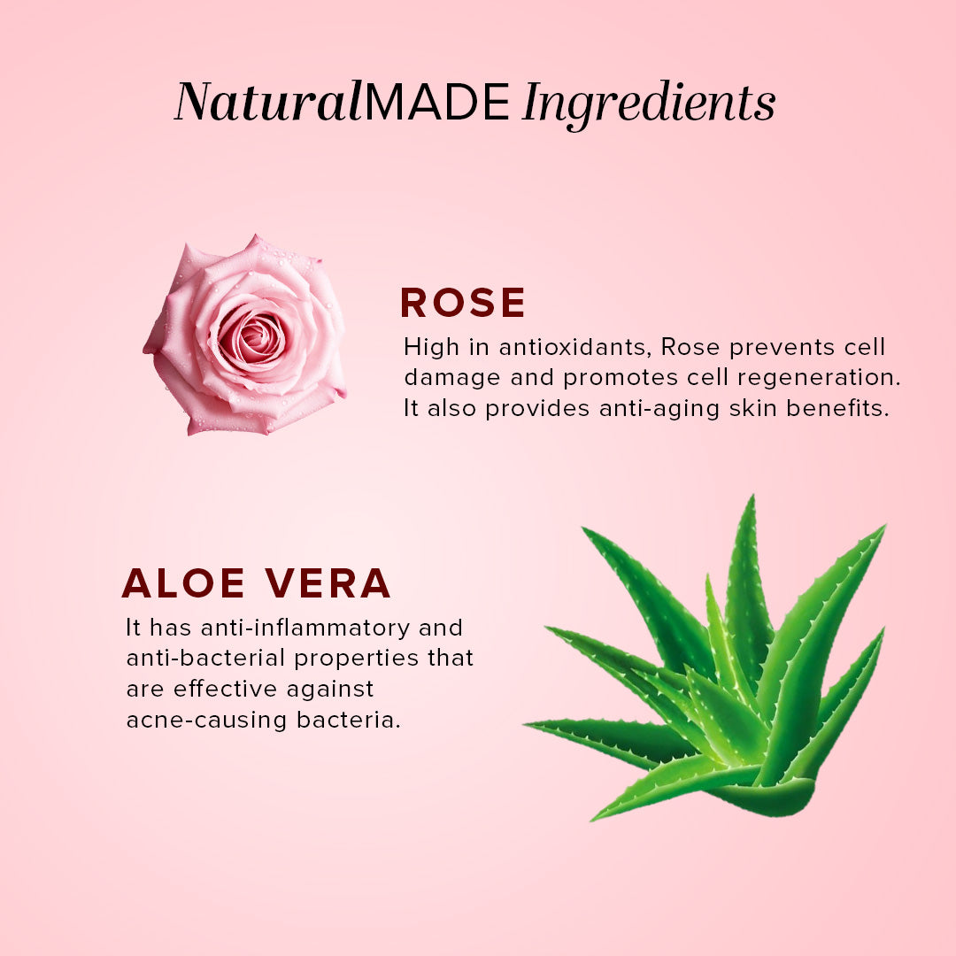 Khadi Natural Rose & Aloevera Facial Massage Gel - 100gm