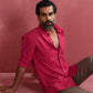 trueBrowns Men's Pink Cotton Shirt | Swadesiicart