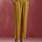 trueBrowns Mustard Cotton Kurta Set | Swadesiicart