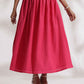 trueBrowns Pink Cotton Skirt Co-ord Set - Swadesiicart