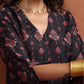 trueBrowns Black Print Kurta Co-ord Set - Swadesiicart