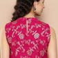 InWeave Women's Fuchsia Brocade Halter Top - Swadesiicart